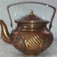 کتری مسی طرح سیاه قلم