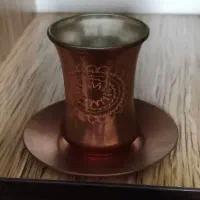 استکان نعلبکی مسی