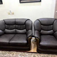 مبل چرم|مبلمان خانگی و میز عسلی|نور, |دیوار