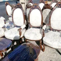 ست مبلمان و ناهارخوری سلطنتی چوب راش|مبلمان خانگی و میز عسلی|زنجان, |دیوار