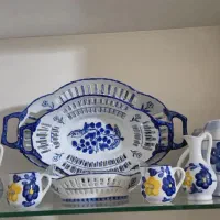 سرویس کمیاب گل پنبه قلم ابی قدیمی اصل