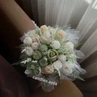 شمع و باکس گل زیبا
