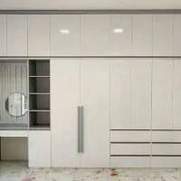 ساخت انواع کمد دیواری ساده و ریلی دستمزدی