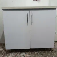 کابینت سفید درب ام دی اف بدنه فلزی درحدنو