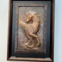 تابلو اسب قلم کاری مس برجسته