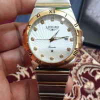 ساعت مچی طرح امگا تراش شیشه‌ای