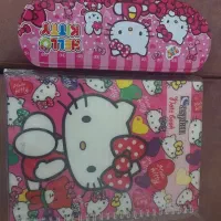 7 عدد دفتر سیمی و جامدادی کیتی