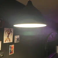 لوستر تک مشکی کاسه ای