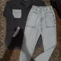 کت کبریتی و شلوار لی ست باهم 350 تومن