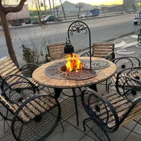 صندلی چوبی خورشیدی /گلبرگ و آتشدان دایره دور چوب|صندلی و نیمکت|تهران, حکیمیه|دیوار