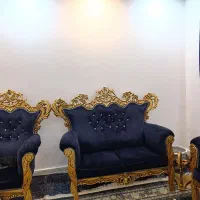 مبل هفت نفره و شال پرده|مبلمان خانگی و میز عسلی|ساوه, |دیوار