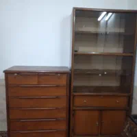 کتابخانه با دراور چوبی بسیار تمیز ۵میلیون