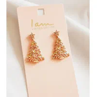 گوشواره آویز کوتاه درخت نگینی چند رنگ|بدلیجات|گرگان, |دیوار