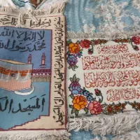 دو عدد تابلو فرش یکی دست بافت یکی ماشینی
