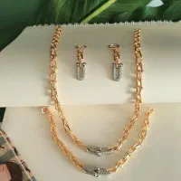 ست تیفانی مشابه طلا با نگین های ظریف