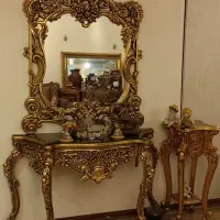 آیینه کنسول دست ساز فانتزی چوبی