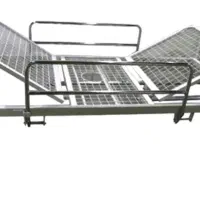 تخت بیمارستانی دو شکن لگن خور با تشک طبی