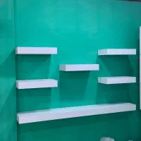 ست کامل قفسه ویترین لوازم خانگی سفید عمق ۹۰ بانه|کتابخانه، شلف، قفسه‌های دیواری|بانه, |دیوار