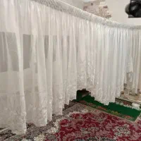 پارچه حریر لبه گیپور|پرده، رانر، رومیزی|تهران, شهرک ولیعصر جنوبی|دیوار