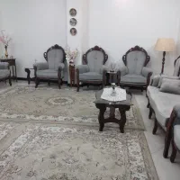 مبل استیل نه نفره،بهمراه میز ودوتا عسلی|مبلمان خانگی و میز عسلی|تهران, امیریه|دیوار