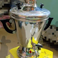 سماور پلان اصل کاملا نو و استکان فرانسوی