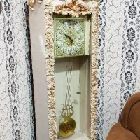 ساعت چوبی ایستاده 500وآینه کنسول 800