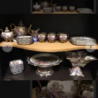 سرویس پذیرایی ظروف آنتیک ناپولی دکوری جهیزیه