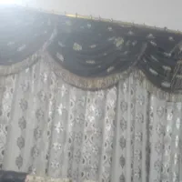 پرده حریر با والن طرح دار