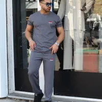 ست تیشرت شلوارک  اسپرت کبریتی