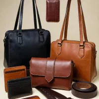 کیف کمربند جاکلیدی کیف پول و ... چرم اصل گاوی