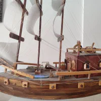 کشتی چوبی دکوری