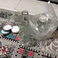 شیشه مربایی بزرگ و سه عدد کوچیک