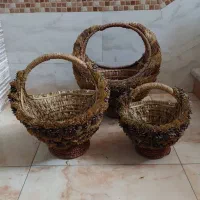 سبد حصیری زیبا و همه کاره|صنایع دستی و سایر لوازم تزئینی|شیراز, قدوسی غربی|دیوار