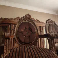 مبل استیل فرحی چوب گردو.میز ناهار خوری.بوفه