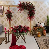 گل آرایی دکور یلدایی و ماشین عروس