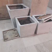 ۳ عدد گلدون فایبر گلاس