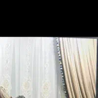 دارایی دو عدد کنار پرده و پرده ست کامل پرده|پرده، رانر، رومیزی|تهران, سعادت‌آباد|دیوار