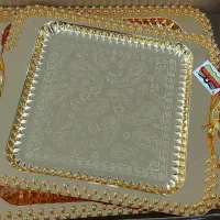 سینی استیل زیبا و ترند مجلسی|ظروف سرو و پذیرایی|اهواز, نادری|دیوار