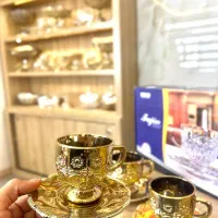 فنجان و نعلبکی طلایی pvd