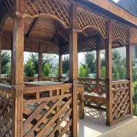 ساخت انواع سازه های چوبی ( کلبه آلاچیق پله نرده )
