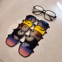 فرم عینک کربنی طبی نشکن (۵کاور مگنتی)