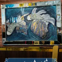 تابلو آینه کاری رقص ماهی هاابعاد ۷۰در۵۰