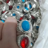 انگشتر بدلی فیروزه و عقیق