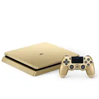 فروش PS4 slim اسلیم 500 رنگ گلد هکی با دو دسته