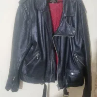 کت بایکری چرم گاوی