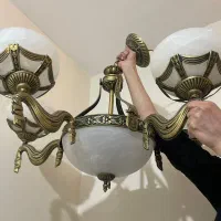 لوستر|لوستر و چراغ آویز|اصفهان, هزارجریب|دیوار