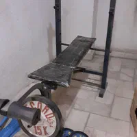 دستگاه بدنسازی هفت کاره میله هالتر و۶۰ کیلو وزنه|تجهیزات ورزشی|تهران, چیتگر جنوبی|دیوار
