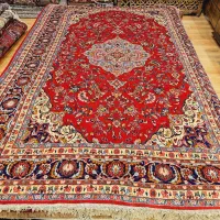 قالی ۶متری دستباف همدان زمینه لاکی