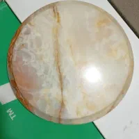 سنگ مرمر میزتلفن برنز و میز عسلی گرد و بیضی