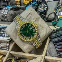 ساعت مچی مردانه تمام نگین مارک رولکس /تقویم دار